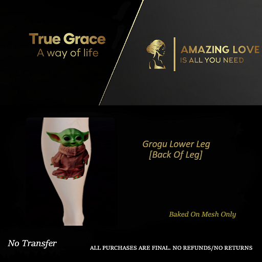[TG] Grogu lower back Leg Tattoo