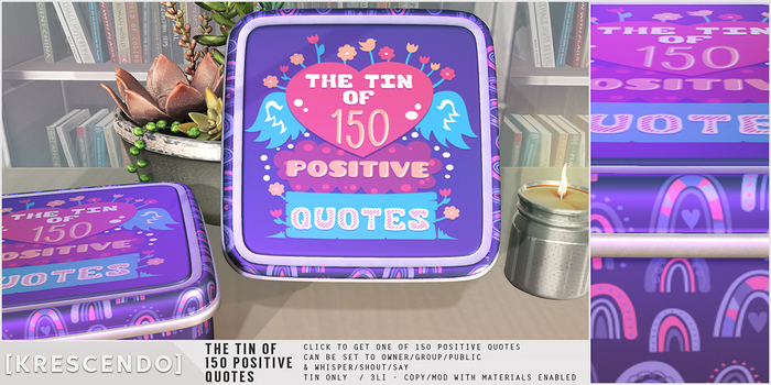 [Kres] The Tin of 150 Positive Quotes