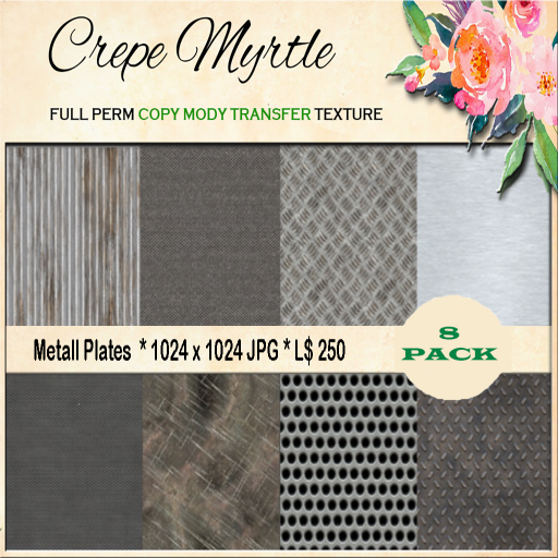 Crepe Myrtle Metall Plates 1