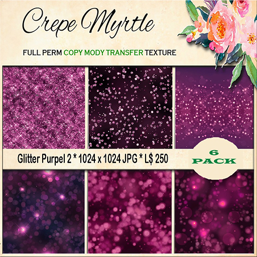 Crepe Myrtle Purple Glitter 2