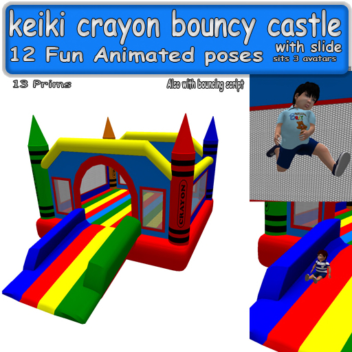 crayon bouncy castle
