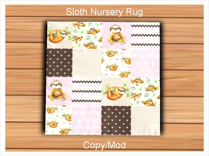 *CC* Sloth Nursery Rug