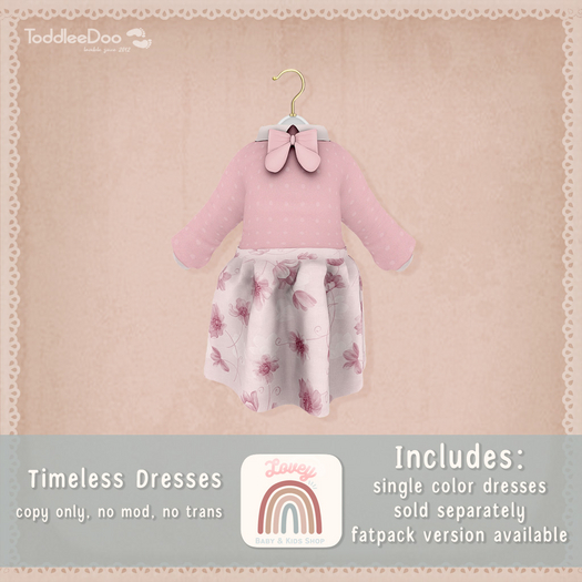 ;Lovey- Timeless Dress - Pink