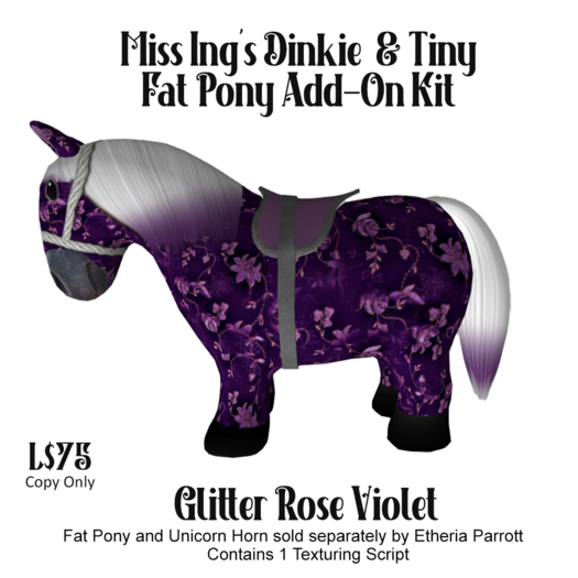 Miss Ing's Fat Pony Add-On Kit Glitter Rose Violet
