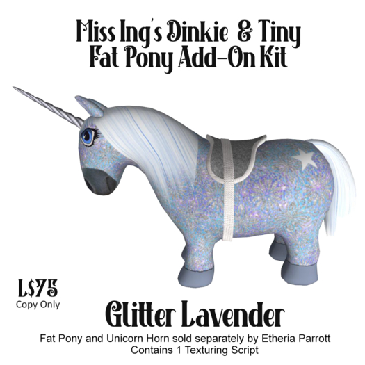 Miss Ing's Fat Pony Add-On Kit Glitter Lavender
