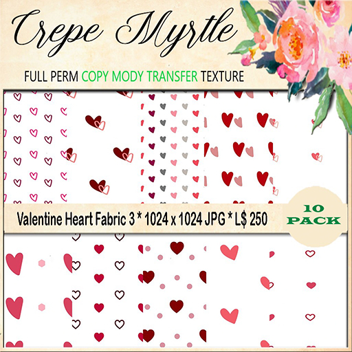 Crepe Myrtle Valentine Heart 3