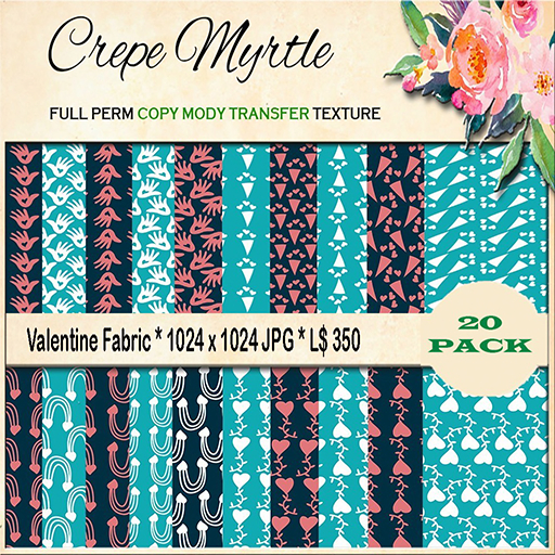 Crepe Myrtle Valentine Fabric