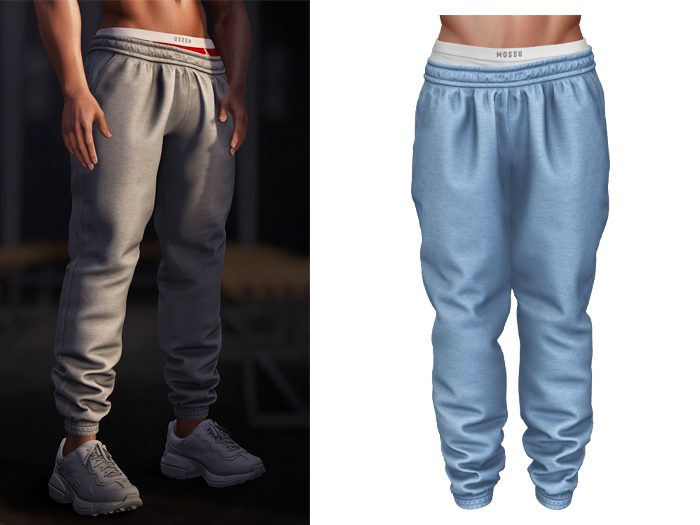 Mossu - Felix Joggers - Light Blue