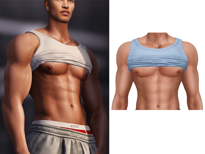 Mossu - Felix Tank Top - Light Blue