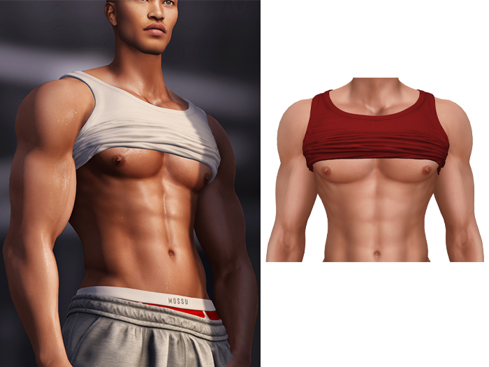 Mossu - Felix Tank Top - Dark Red