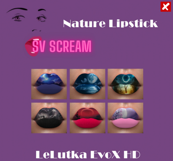 .:SV:. SCREAM Nature Lipstick Lelutka EvoX HD