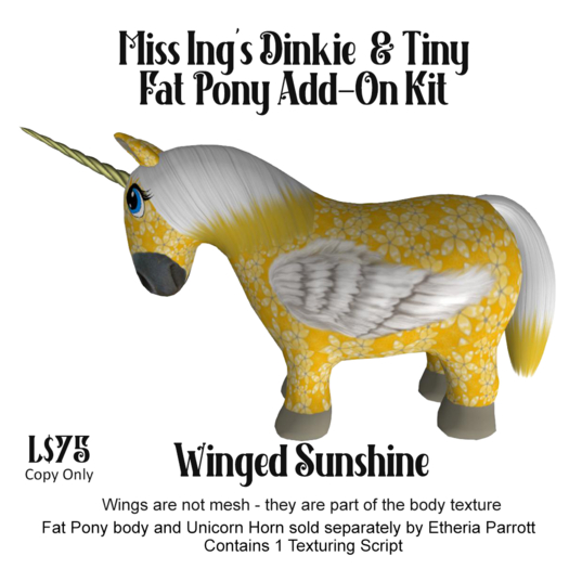 Miss Ing's Fat Pony Add-On Kit Winged Sunshine