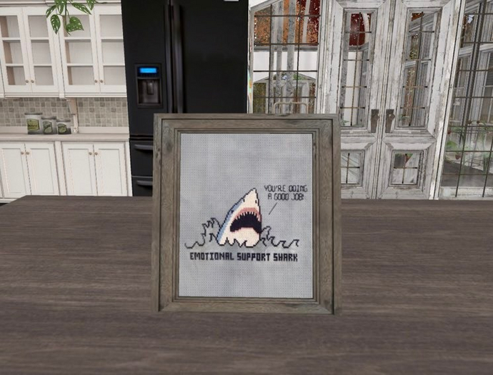 Handmade Art - Emotional Support Shark 