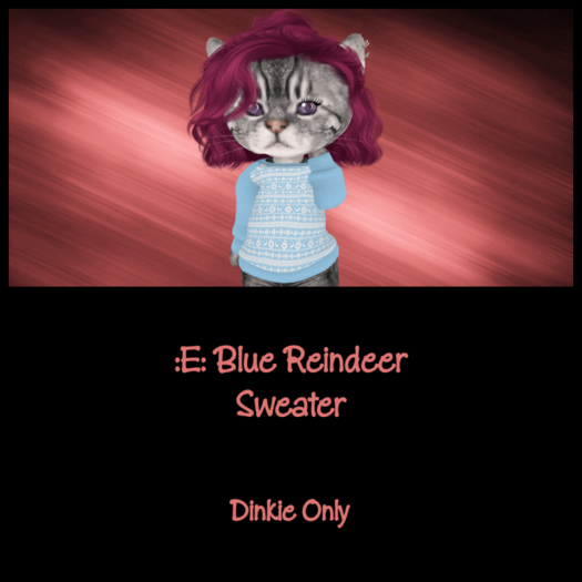 :E: Blue Reindeer Sweater