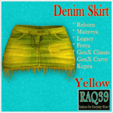 [R39] Denim Skirt-Yellow
