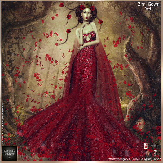 SAS - Zimi Red Gown (MB) 