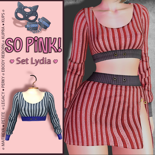 *So Pink!* - Set Lydia top blue