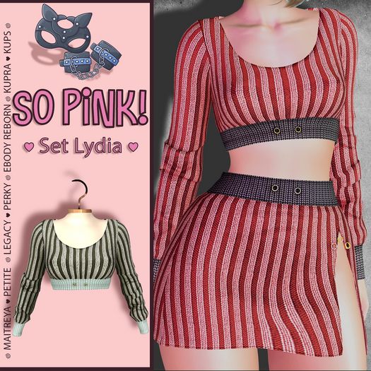 *So Pink!* - Set Lydia top green