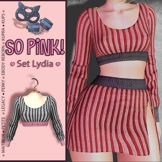 *So Pink!* - Set Lydia top grey