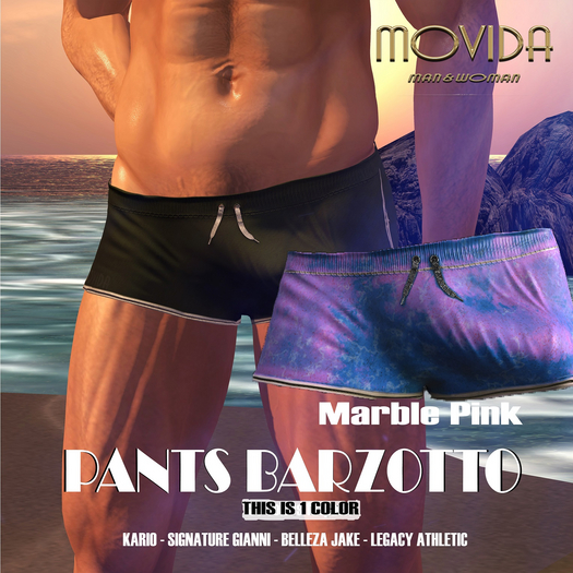 MOVIDA - SHORTS BARZOTTO MARBLE PINK  (Boxed)