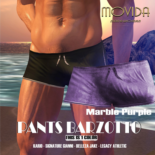 MOVIDA - SHORTS BARZOTTO MARBLE LILAC  (Boxed)