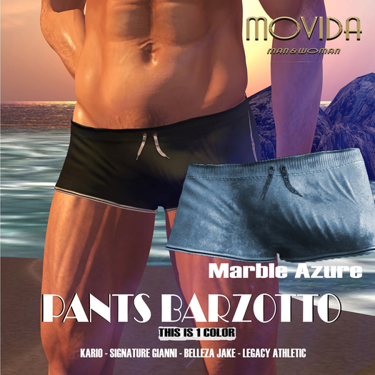 MOVIDA - SHORTS BARZOTTO MARBLE AZURE  (Boxed)