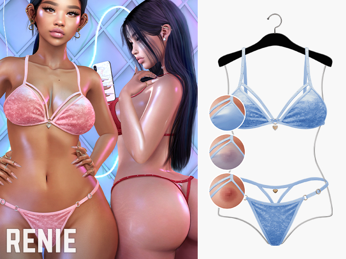 RENIE : SUGAR LINGERIE SET - BABY BLUE