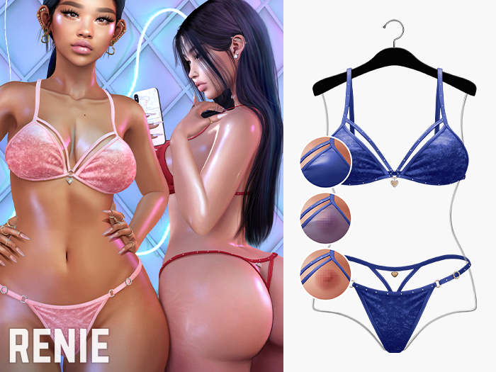 RENIE : SUGAR LINGERIE SET - ROYAL