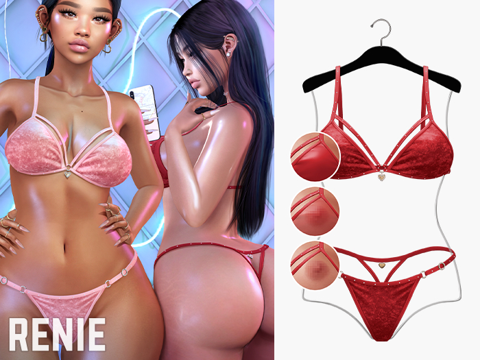 RENIE : SUGAR LINGERIE SET - RED