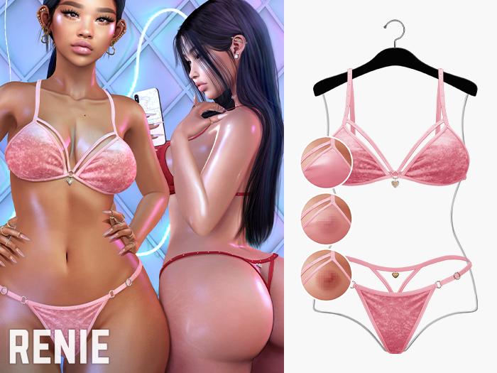 RENIE : SUGAR LINGERIE SET - PINK