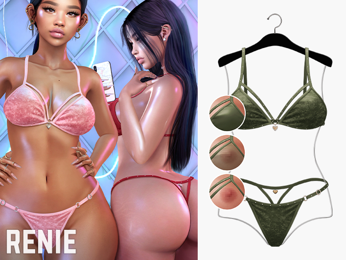 RENIE : SUGAR LINGERIE SET - OLIVE