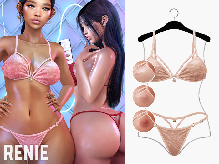 RENIE : SUGAR LINGERIE SET - NUDE