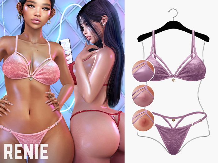 RENIE : SUGAR LINGERIE SET - MAUVE