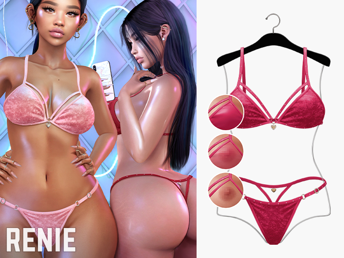 RENIE : SUGAR LINGERIE SET - FUCHSIA