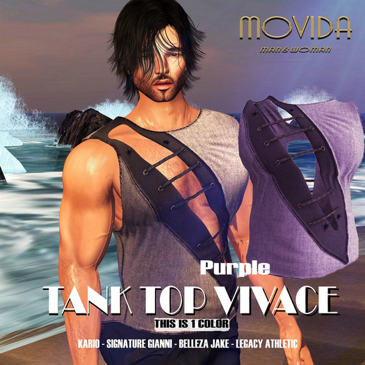 MOVITA - TANK TOP VIVACE PURPLE  (Boxed)