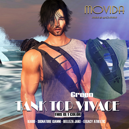 MOVITA - TANK TOP VIVACE GREEN  (Boxed)