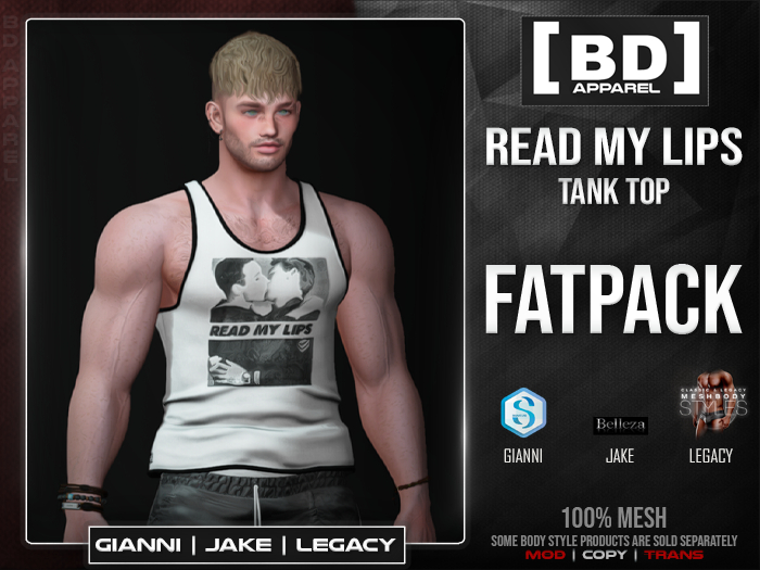[BD] Read My Lips Tank Top Fatpack