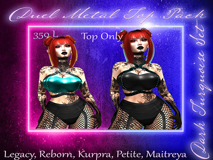 (DD) Dark Turquoise Metal Tops