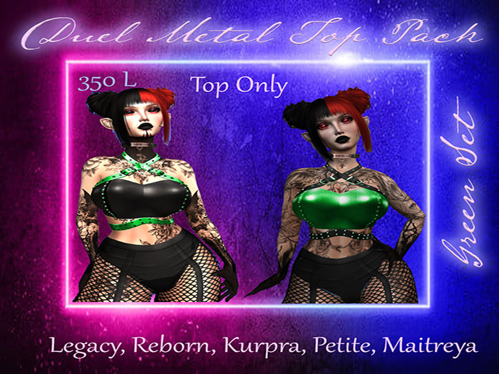 (DD) Green Metal Tops