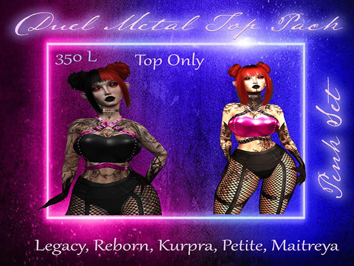 (DD) Pink Metal Tops