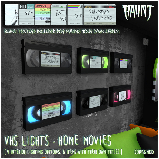 HAUNT - VHS Lights - Home Movies -