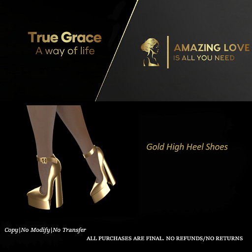 Gold High Heel Shoes - Legacy