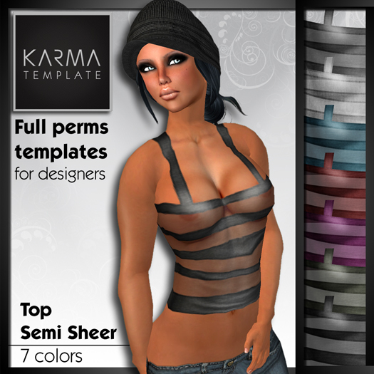 Karma Template - TGA - Female Top Semi Sheer Full Permissions