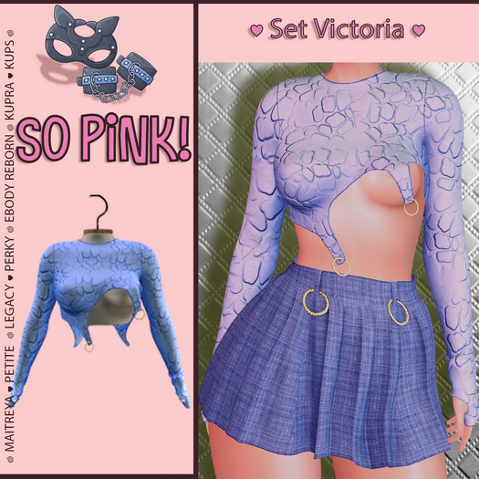 *So Pink!* - Set Victoria top blue