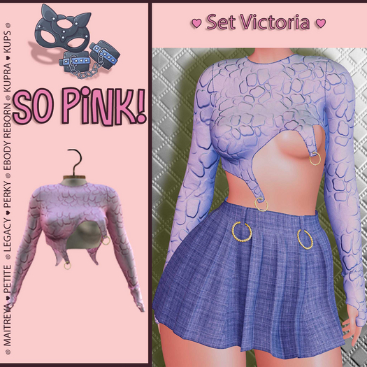 *So Pink!* - Set Victoria top deeppink