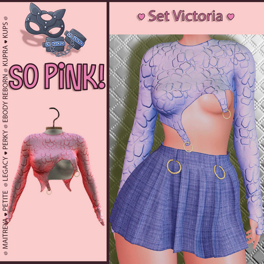 *So Pink!* - Set Victoria top red