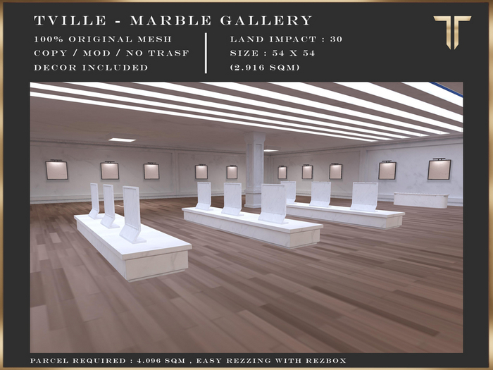 Tville - PreFab -  Marble Gallery Store ( Skybox )