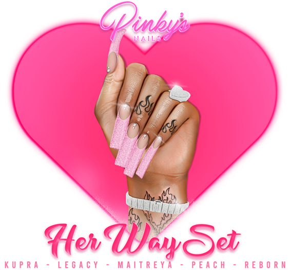 !! Pinky's Nails !! Her Way Set ' Square