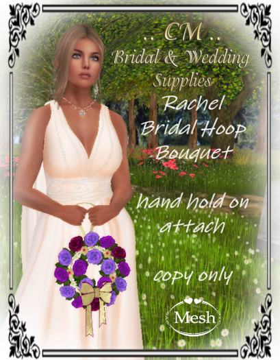 CM..Rachel Hoop Bridal Bouquet Purple