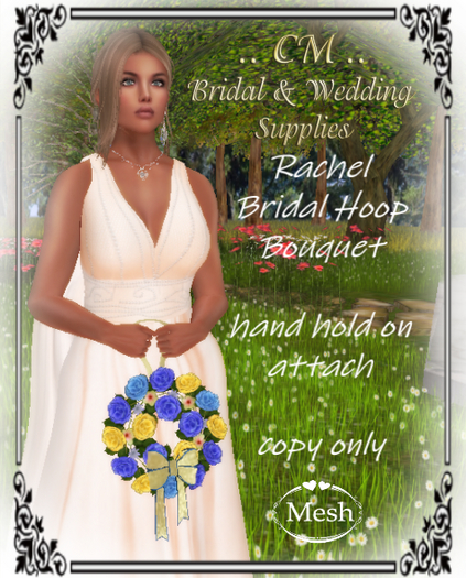 CM..Rachel Hoop Bridal Bouquet Blue